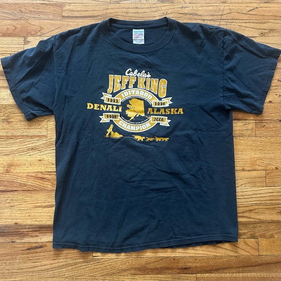 Vintage 2006 Jeff King Iditarod Champion Double-Sided Tee - Picture 1 of 5